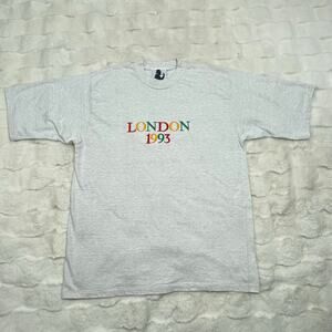 🔥Vintage Churchill London 1993 Single Stitch Graphic Short Sleeve T- Shirt XL